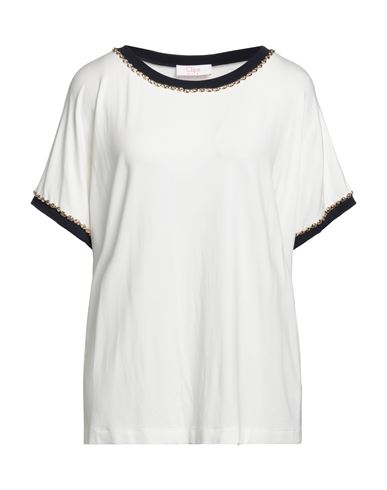 Clips More Woman T-shirt White Size 8 Viscose, Elastane