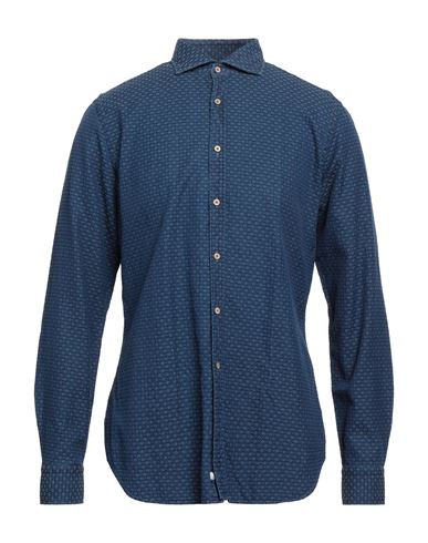 Alessandro Gherardi Man Shirt Blue Size 16 Cotton