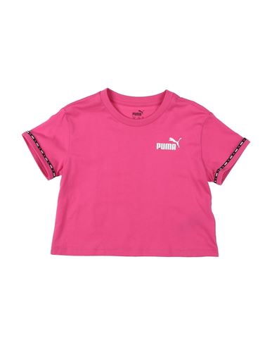 Puma Babies'   Power Tape Tee G Toddler Girl T-shirt Fuchsia Size 5 Cotton, Polyester In Pink