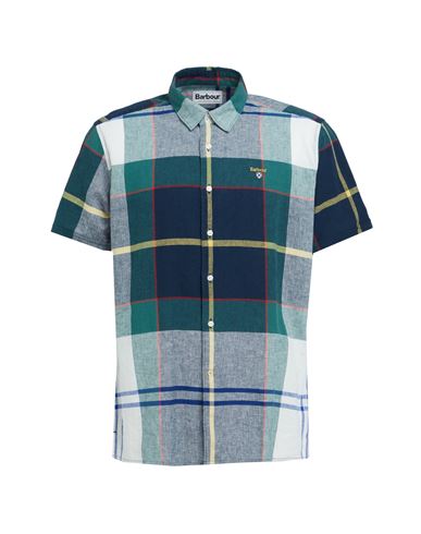 Barbour Man Shirt Green Size Xl Linen, Cotton
