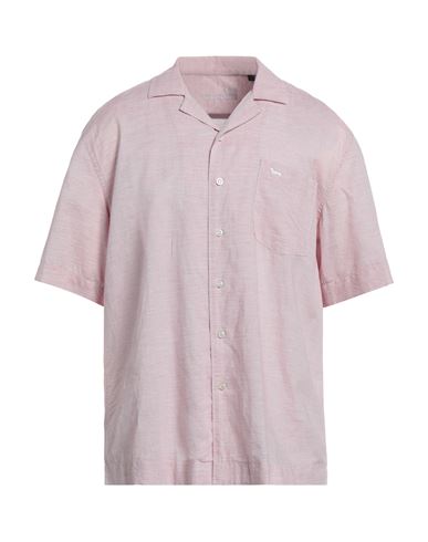 Harmont & Blaine Man Shirt Light Pink Size L Cotton, Linen