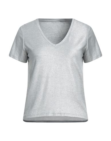 MAJESTIC MAJESTIC FILATURES WOMAN T-SHIRT SILVER SIZE 1 VISCOSE, ELASTANE