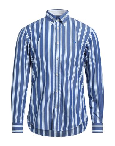 Harmont & Blaine Man Shirt Slate Blue Size Xl Cotton
