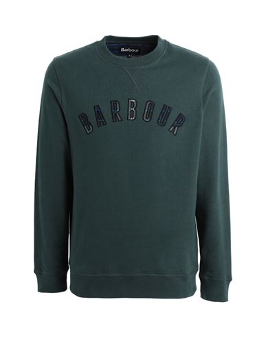 Barbour Man Sweatshirt Dark Green Size L Cotton, Elastane