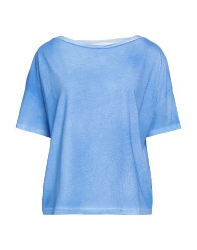 Majestic Filatures Woman T-shirt Azure Size 1 Cotton, Elastane In Blue