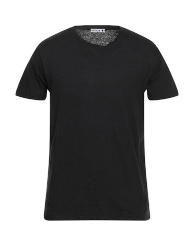 Andrea Fenzi Man T-shirt Black Size 48 Cotton, Linen