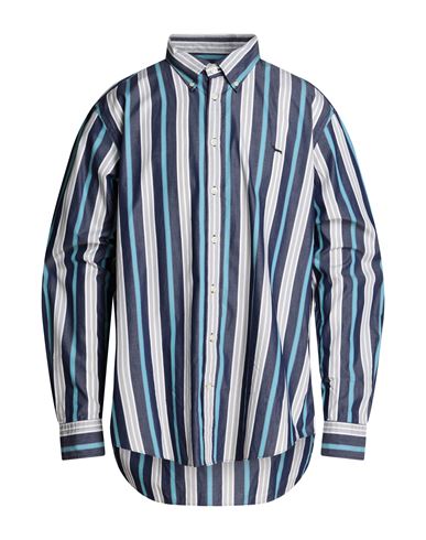 Harmont & Blaine Man Shirt Navy Blue Size 3xl Cotton
