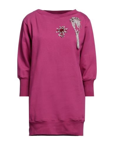 Marani Woman Sweatshirt Deep Purple Size S Cotton