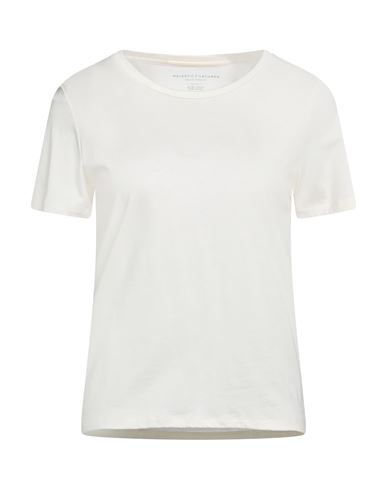 Majestic Filatures Woman T-shirt Cream Size 1 Lyocell, Cotton In White