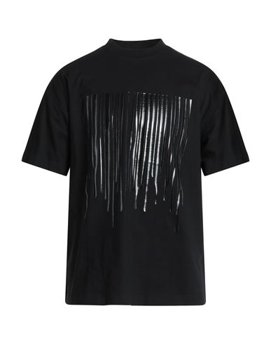 Vtmnts Man T-shirt Black Size Xl Cotton In Black