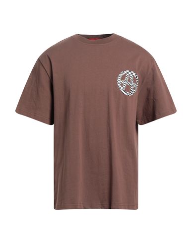Acupuncture Man T-shirt Brown Size S Cotton