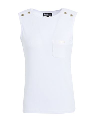 Barbour Woman T-shirt White Size 8 Viscose, Elastane