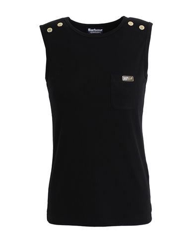 Barbour Woman T-shirt Black Size 10 Viscose, Elastane