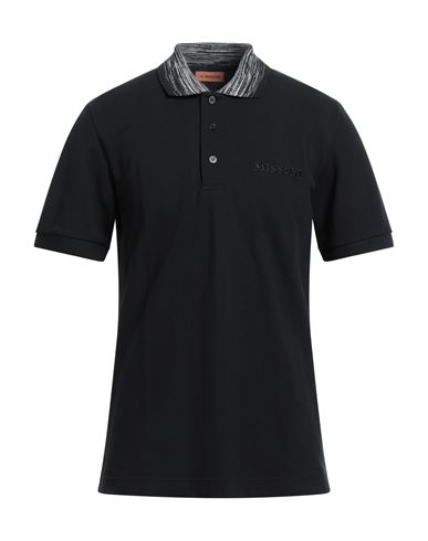 Missoni Man Polo Shirt Black Size Xxl Cotton