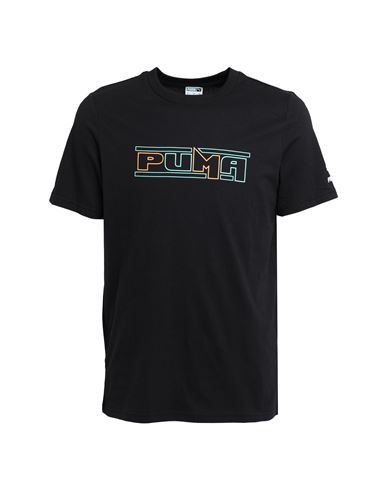 Puma Swxp Graphic Tee Man T-shirt Black Size Xl Cotton