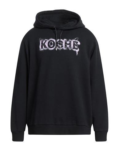 Koché Man Sweatshirt Black Size L Cotton, Elastane