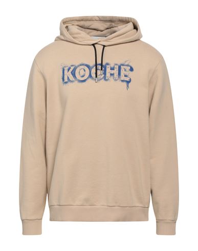 Koché Man Sweatshirt Beige Size S Cotton, Elastane