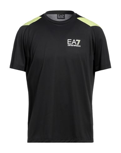 Ea7 Man T-shirt Black Size Xxl Polyester