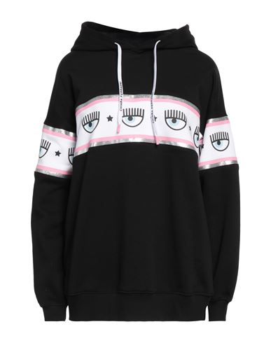 Chiara Ferragni Logomania Drawstring Hoodie In Black