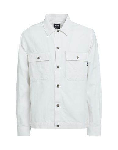 Only & Sons Man Shirt Off White Size M Cotton, Linen