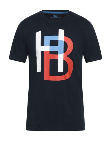 Harmont & Blaine Man T-shirt Midnight Blue Size 42 Cotton