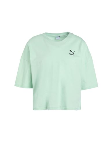 Puma Dare To Feelin Xtra Oversized Tee Woman T-shirt Light Green Size Xs Cotton