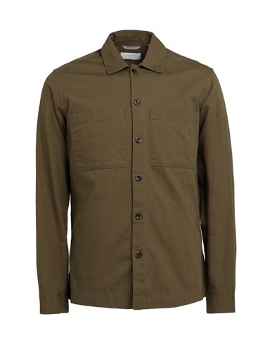 Jack & Jones Man Shirt Military Green Size M Cotton