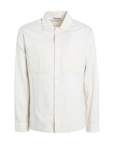 Jack & Jones Man Shirt Ivory Size L Cotton In White