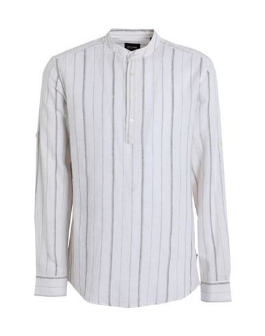 Only & Sons Man Shirt Ivory Size S Cotton, Linen In White