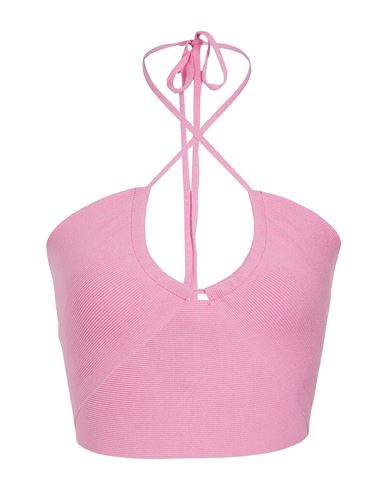 8 By Yoox Viscose Blend Twist Strap Knit Top Woman Top Pink Size Xxl Viscose, Polyester