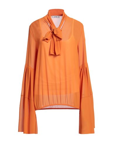 Jijil Woman Top Orange Size 8 Polyester, Metallic Polyester