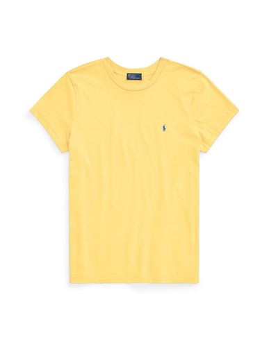 Shop Polo Ralph Lauren Woman T-shirt Light Yellow Size L Cotton