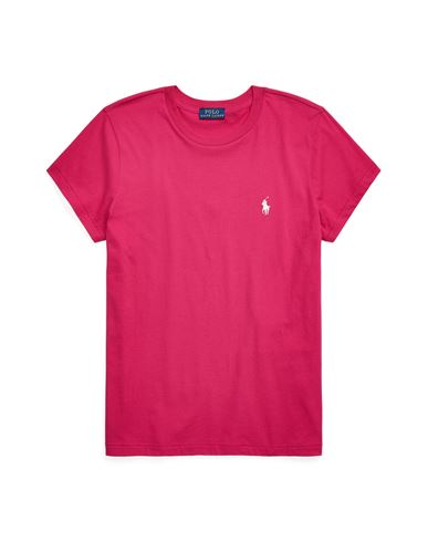 Polo Ralph Lauren Woman T-shirt Fuchsia Size Xl Cotton In Pink