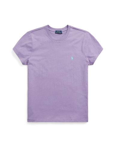 Polo Ralph Lauren Woman T-shirt Lilac Size L Cotton In Purple