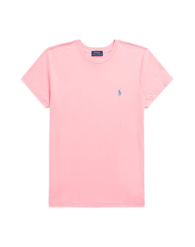 Shop Polo Ralph Lauren Woman T-shirt Light Pink Size L Cotton