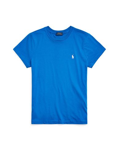Shop Polo Ralph Lauren Woman T-shirt Bright Blue Size L Cotton