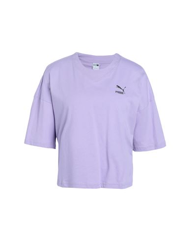 Puma Dare To Feelin Xtra Oversized Tee Woman T-shirt Light Purple Size Xs Cotton