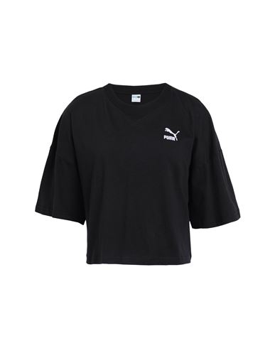 Shop Puma Classics Oversized Tee Woman T-shirt Black Size L Cotton