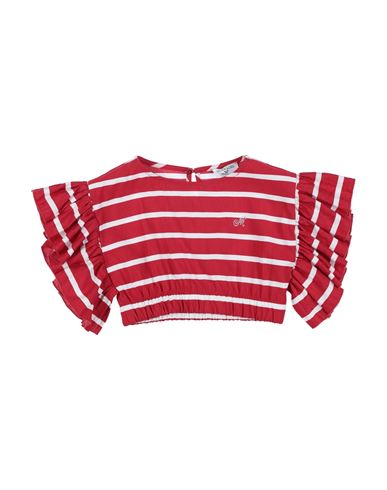 Monnalisa Babies'  Toddler Girl Top Red Size 7 Viscose, Polyester