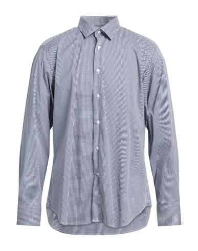 Siviglia Man Shirt Blue Size 17 ¾ Cotton, Polyamide, Elastane