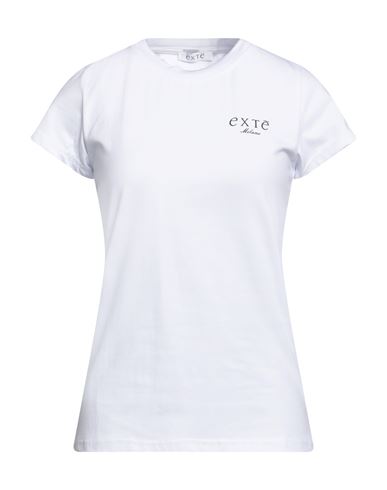 Exte Woman T-shirt White Size S Cotton