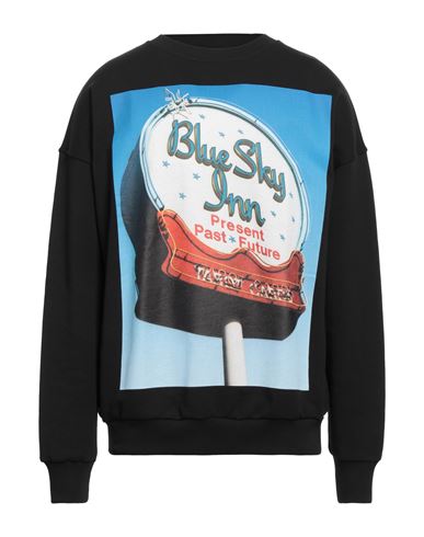Blue Sky Inn Man Sweatshirt Black Size Xl Cotton, Elastane
