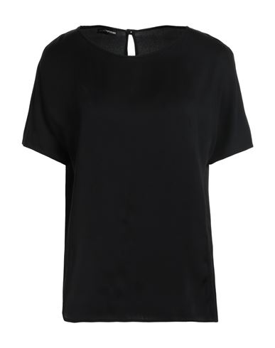 EMPORIO ARMANI EMPORIO ARMANI WOMAN BLOUSE BLACK SIZE 4 VISCOSE, SILK
