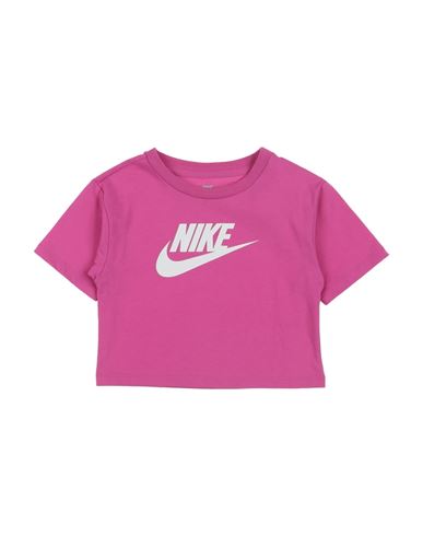 Nike Babies'  Club Hbr Boxy Tee Toddler Girl T-shirt Fuchsia Size 6 Cotton, Polyester In Pink