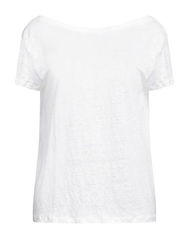 Majestic Filatures Woman T-shirt Ivory Size 3 Linen, Elastane In White