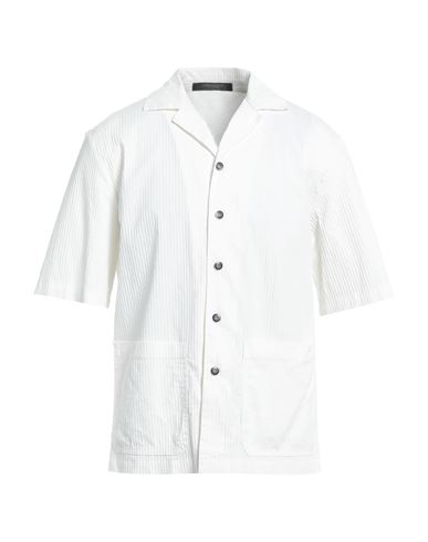 Messagerie Man Shirt White Size Xl Cotton, Elastane