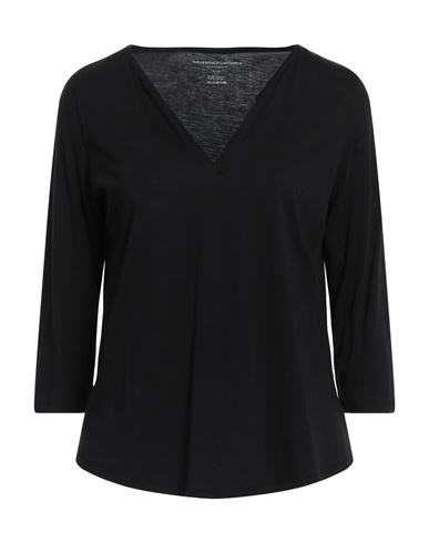 Majestic Filatures Woman T-shirt Black Size 1 Lyocell, Cotton
