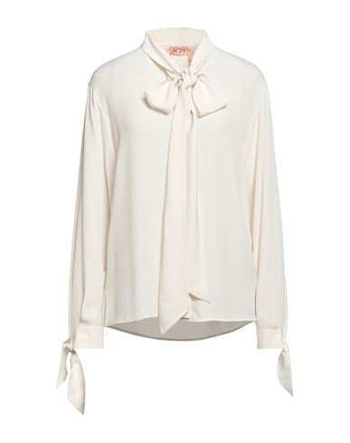N°21 Woman Shirt Ivory Size 8 Acetate, Silk In White