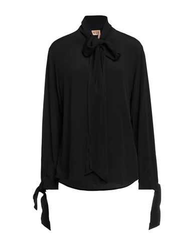 N°21 Woman Shirt Black Size 10 Acetate, Silk