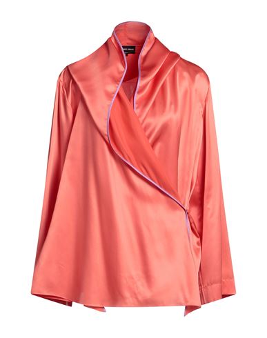 Giorgio Armani Woman Shirt Coral Size 10 Silk In Red